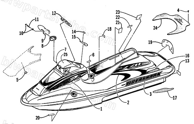 DECAL AND FOOTPAD ASSEMBLY diagram