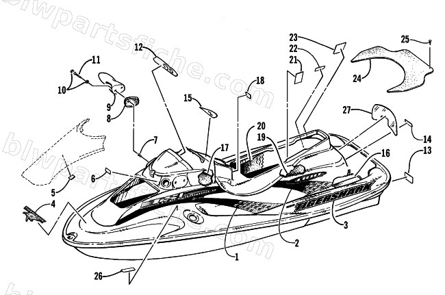 DECAL AND FOOTPAD ASSEMBLY diagram