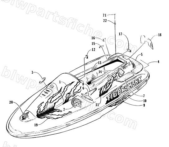 DECAL AND FOOTPAD ASSEMBLY diagram