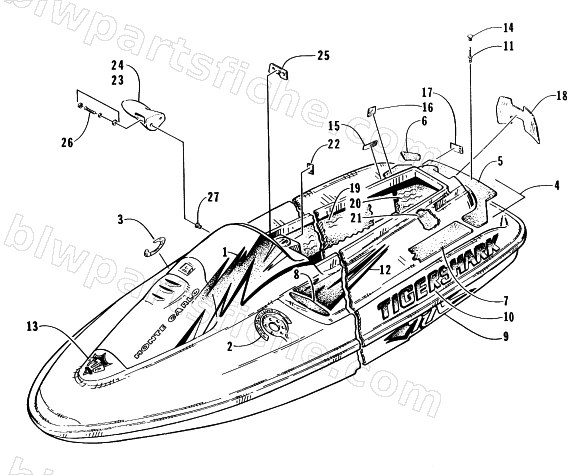 DECAL AND FOOTPAD ASSEMBLY diagram