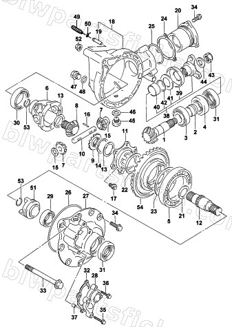 DIFFERENTIAL GEAR ASSEMBLY (4X4) diagram