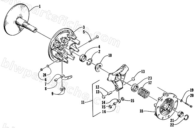 DRIVE CLUTCH ASSEMBLY diagram