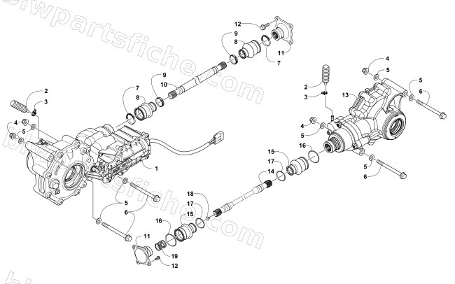 DRIVE TRAIN ASSEMBLY (SER. #  302247 AND ABOVE) diagram