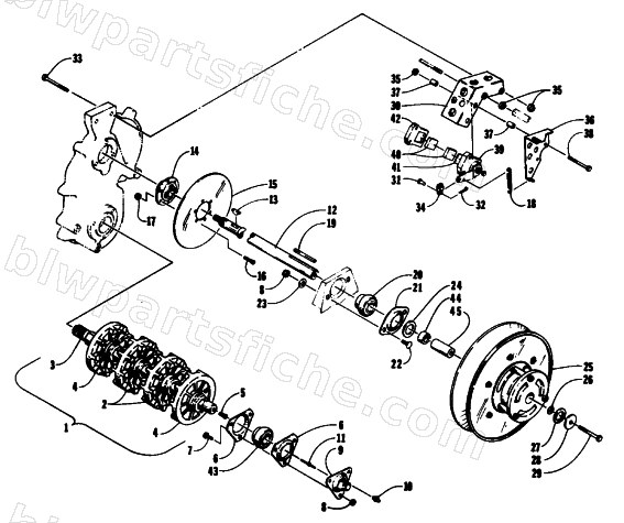 DRIVE TRAIN SHAFTS AND BRAKE ASSEMBLIES diagram