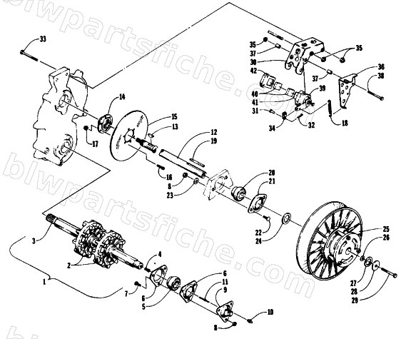 DRIVE TRAIN SHAFTS AND BRAKE ASSEMBLIES diagram