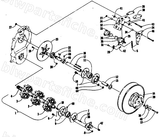 DRIVE TRAIN SHAFTS AND BRAKE ASSEMBLIES diagram