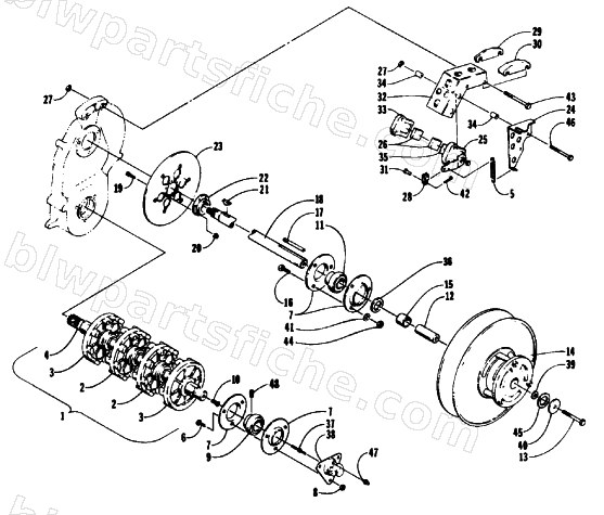 DRIVE TRAIN SHAFTS AND BRAKE ASSEMBLIES diagram