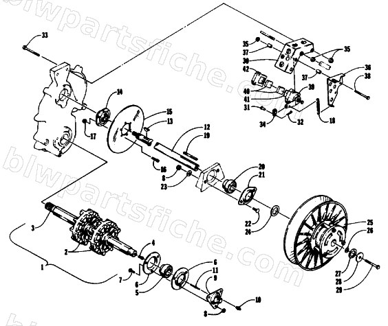 DRIVE TRAIN SHAFTS AND BRAKE ASSEMBLIES diagram