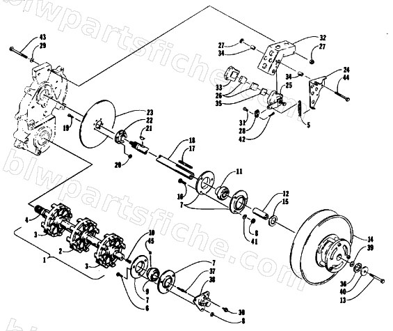 DRIVE TRAIN SHAFTS AND BRAKE ASSEMBLIES diagram
