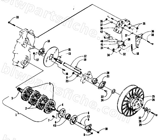 DRIVE TRAIN SHAFTS AND BRAKE ASSEMBLIES diagram