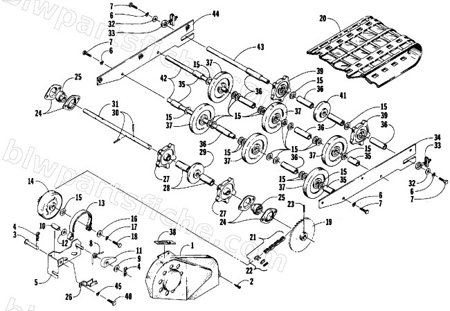 DRIVE, UNDERCARRIAGE AND TRACK diagram