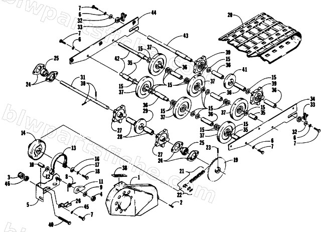 DRIVE, UNDERCARRIAGE AND TRACK diagram