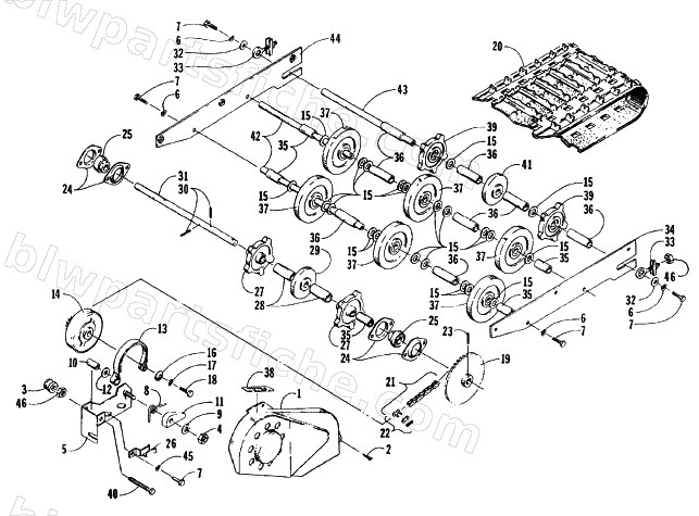 DRIVE, UNDERCARRIAGE, AND TRACK diagram