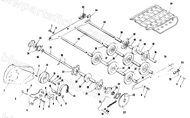 DRIVE, UNDERCARRIAGE AND TRACK diagram