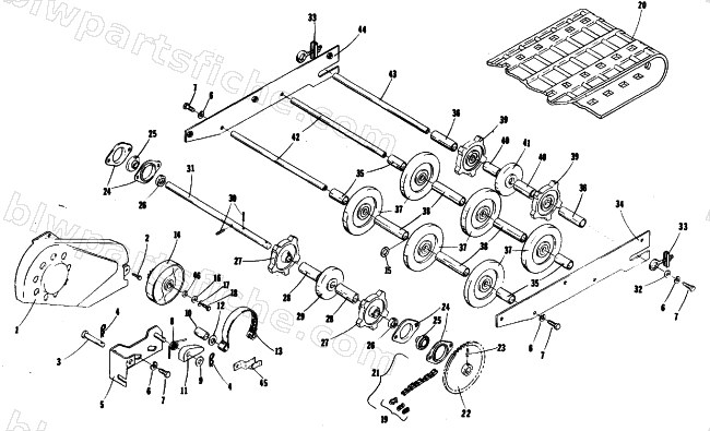 DRIVE, UNDERCARRIAGE AND TRACK diagram