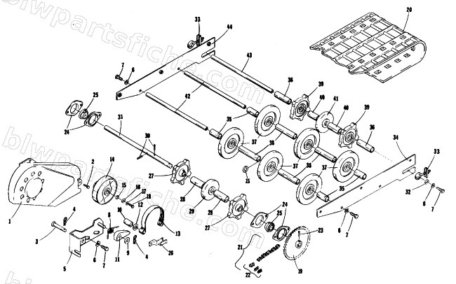 DRIVE, UNDERCARRIAGE AND TRACK diagram