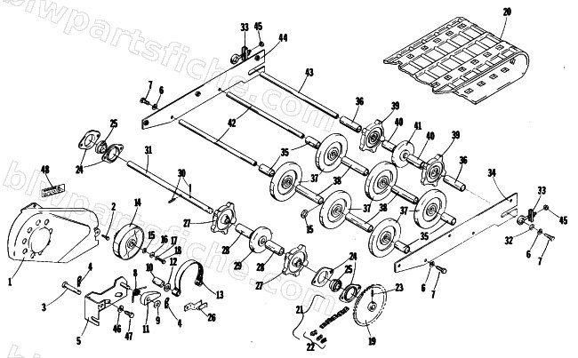 DRIVE, UNDERCARRIAGE AND TRACK diagram