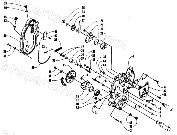 DRIVE/DROPCASE ASSEMBLY diagram