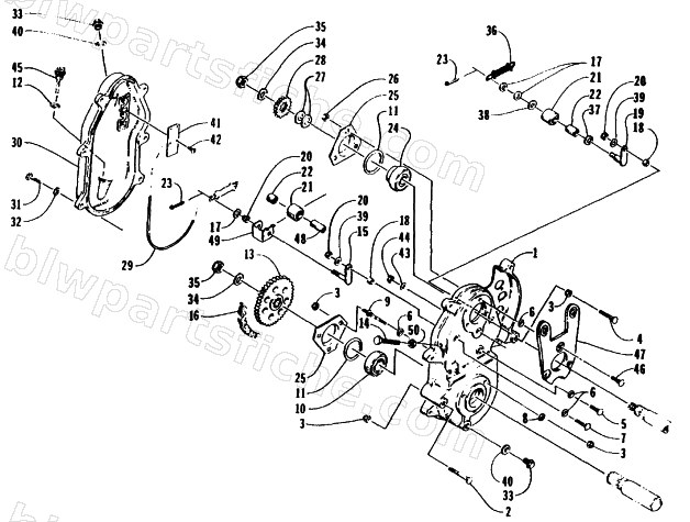 DRIVE/DROPCASE ASSEMBLY diagram