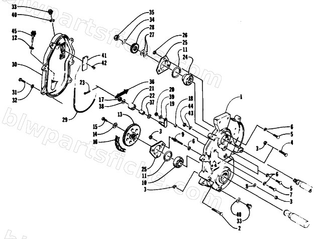 DRIVE/DROPCASE ASSEMBLY diagram