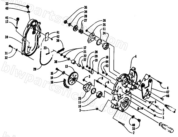 DRIVE/DROPCASE ASSEMBLY diagram