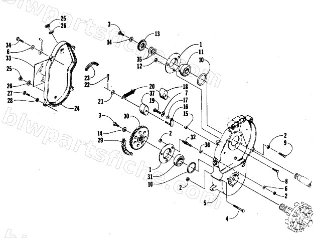 DRIVE/DROPCASE ASSEMBLY diagram