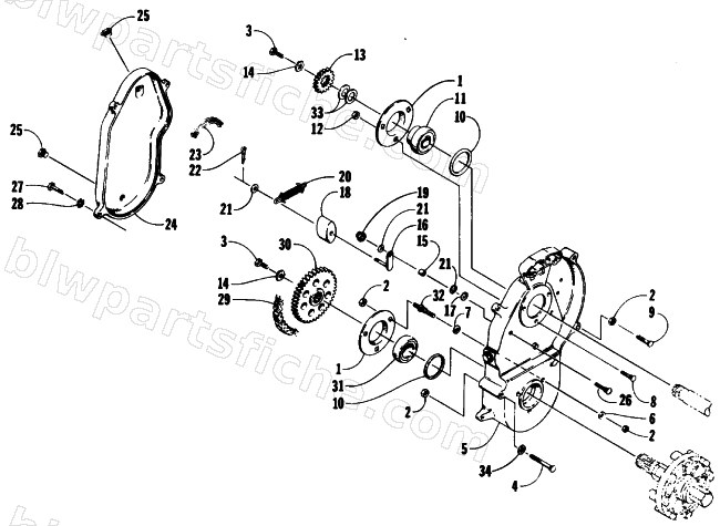 DRIVE/DROPCASE ASSEMBLY diagram