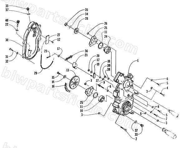 DRIVE/DROPCASE ASSEMBLY diagram
