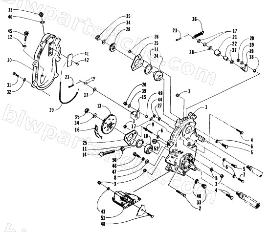 DRIVE/DROPCASE ASSEMBLY diagram