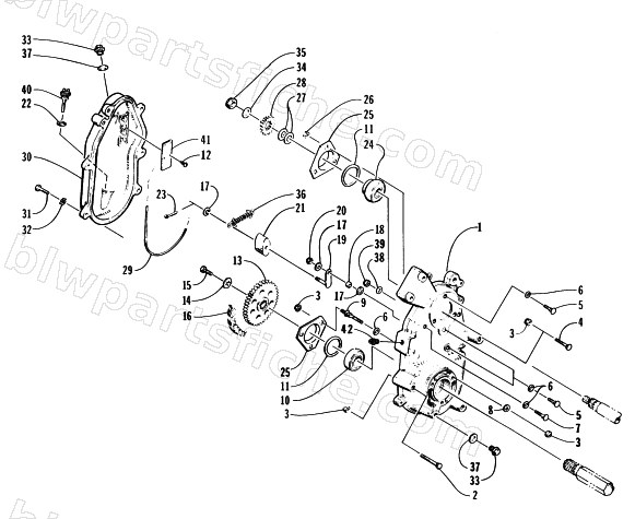 DRIVE/DROPCASE ASSEMBLY diagram