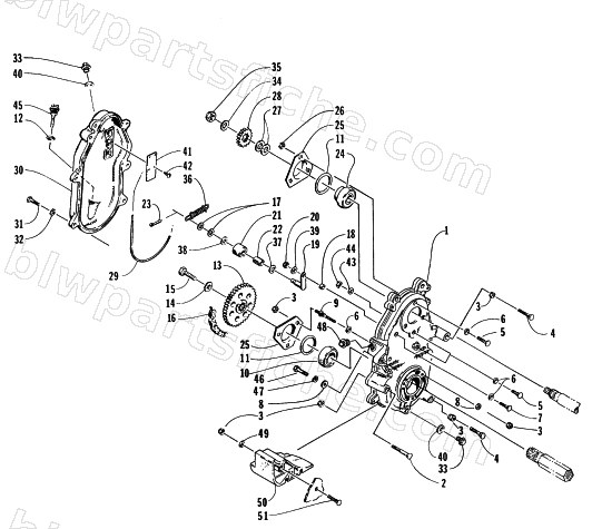 DRIVE/DROPCASE ASSEMBLY diagram