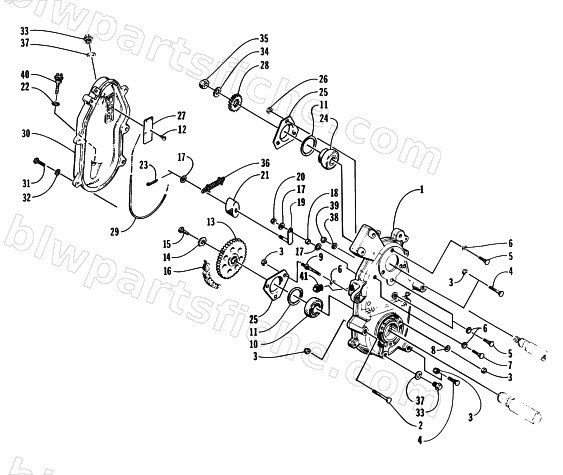 DRIVE/DROPCASE ASSEMBLY diagram