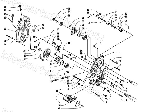 DRIVE/DROPCASE ASSEMBLY diagram