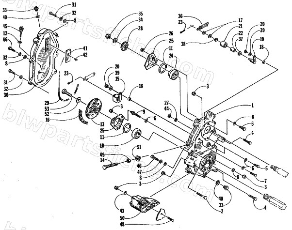 DRIVE/DROPCASE ASSEMBLY diagram