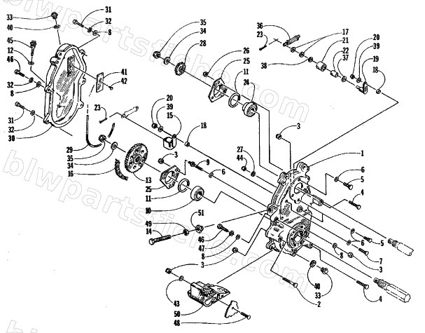 DRIVE/DROPCASE ASSEMBLY diagram