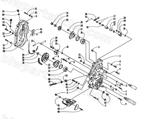 DRIVE/DROPCASE ASSEMBLY diagram