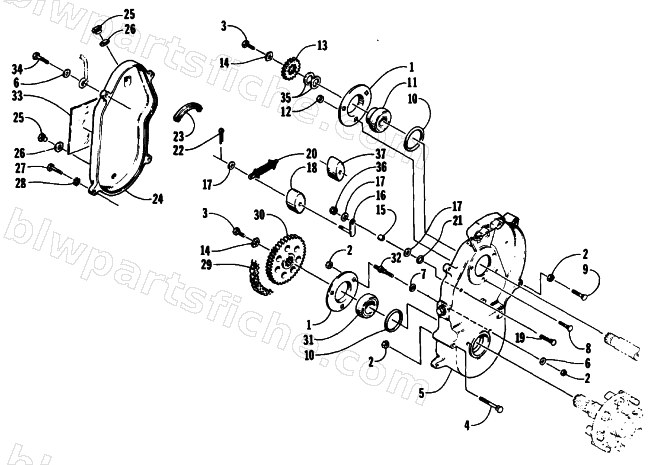 DRIVE/DROPCASE ASSEMBLY diagram