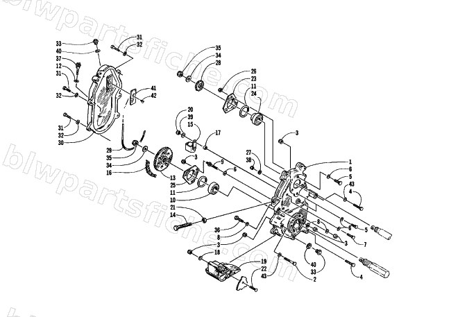 DRIVE/DROPCASE ASSEMBLY diagram