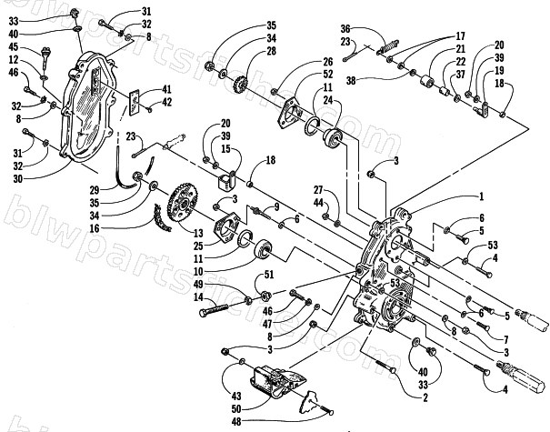 DRIVE/DROPCASE ASSEMBLY diagram