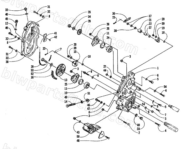 DRIVE/DROPCASE ASSEMBLY diagram