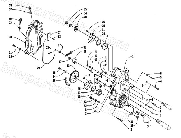 DRIVE/DROPCASE ASSEMBLY diagram