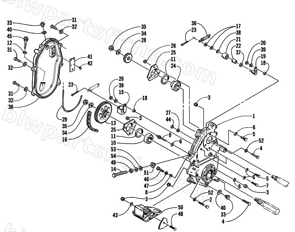 DRIVE/DROPCASE ASSEMBLY diagram