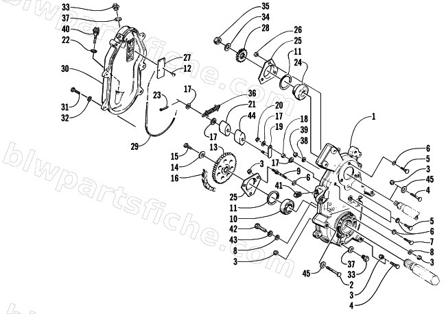 DRIVE/DROPCASE ASSEMBLY diagram