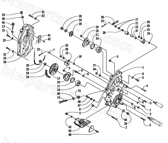 DRIVE/DROPCASE ASSEMBLY diagram