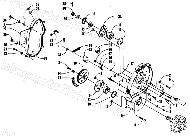 DRIVE/DROPCASE ASSEMBLY diagram