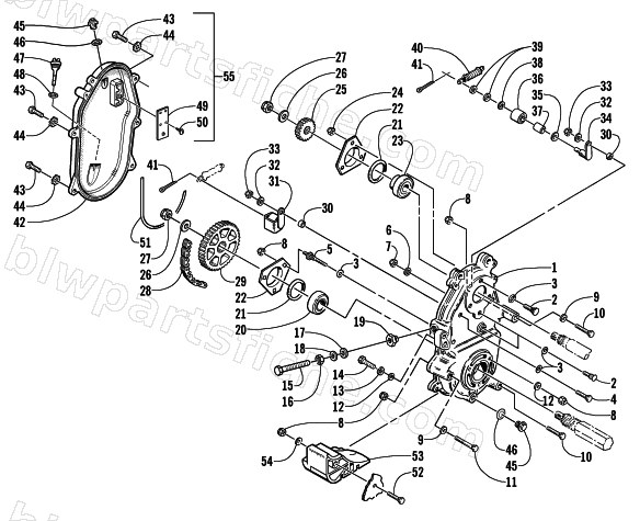 DRIVE/DROPCASE ASSEMBLY diagram