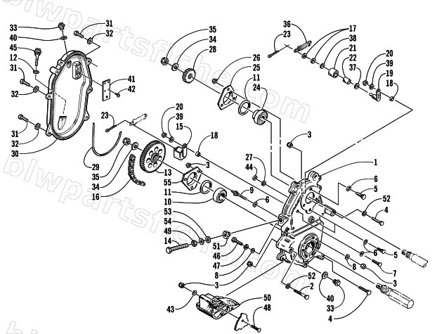 DRIVE/DROPCASE ASSEMBLY diagram
