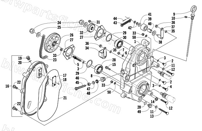 DRIVE/DROPCASE ASSEMBLY diagram
