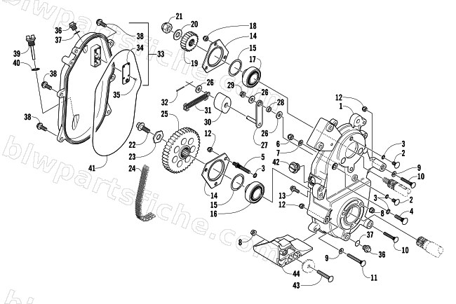 DRIVE/DROPCASE ASSEMBLY diagram
