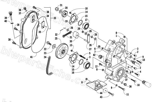 DRIVE/DROPCASE ASSEMBLY diagram